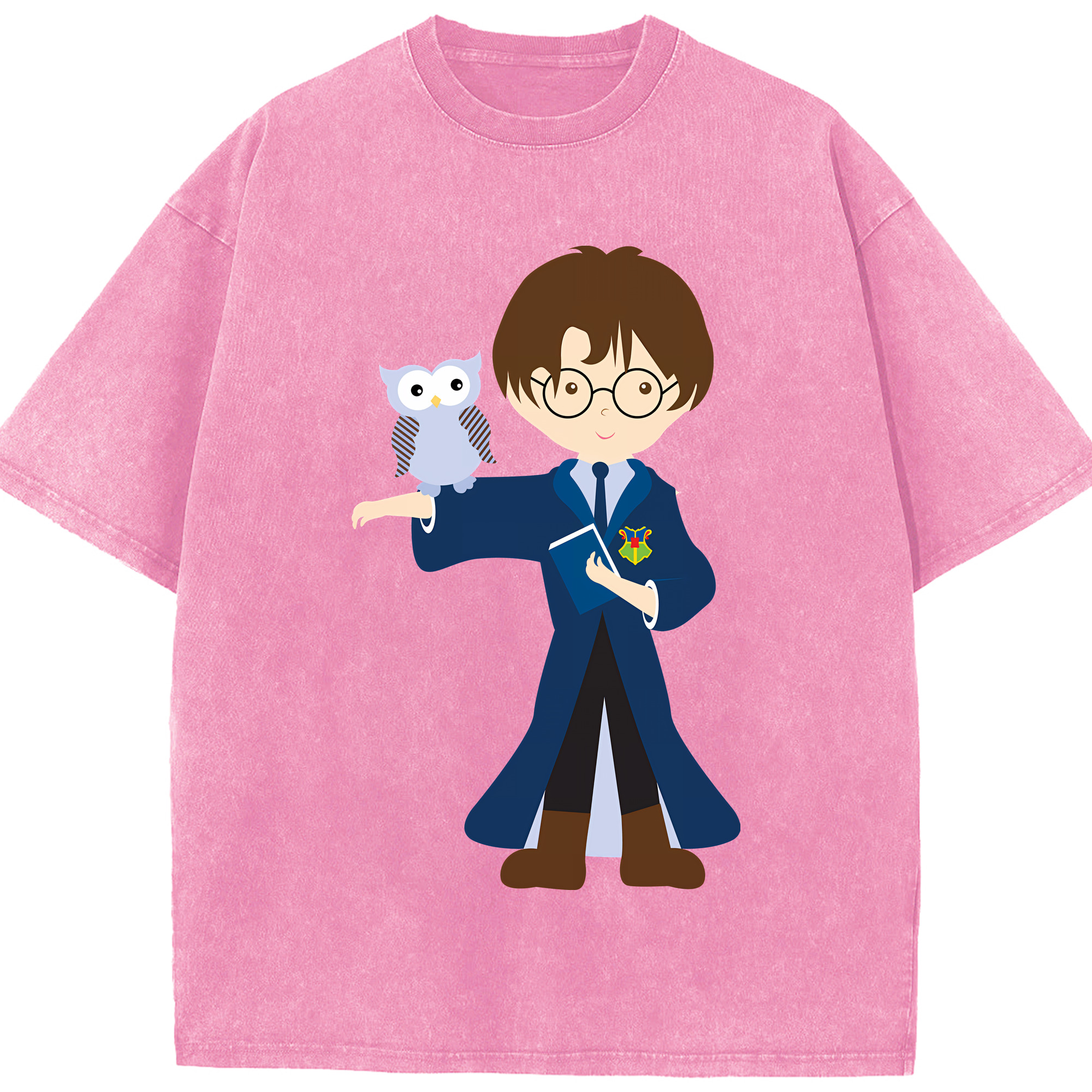 （画像用） Harry Potter ハリー・ポッターシリーズ 綿100% ヴィンテージ風 半袖Tシャツ（フロントプリント）